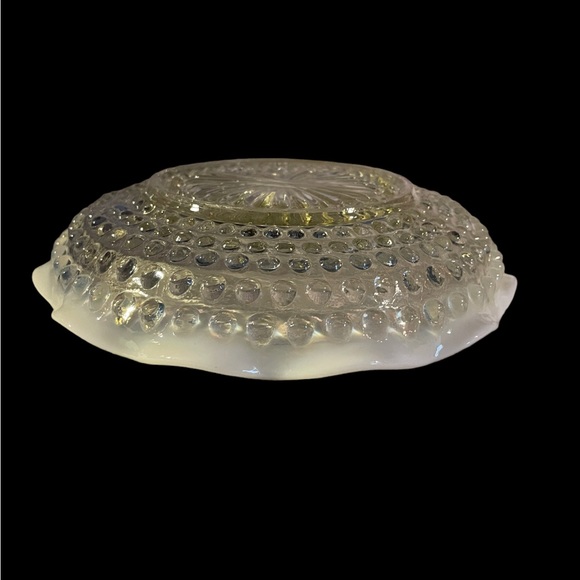 Vintage Anchor Hocking Moonstone Hobnail
Glass Opalescent Divided Candy Nut Dish - Picture 7 of 12